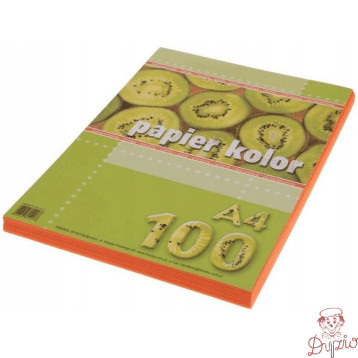 Papier ksero A4 KRESKA pomarańczowy 100ark
