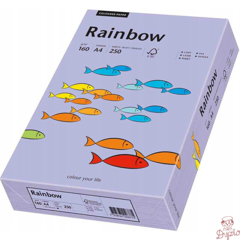 Papier ksero A4 160g RAINBOW R60 fiolet 250ark 88042571