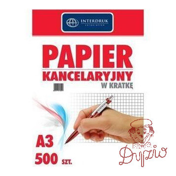 Papier kancelaryjny A3 kratka(500) INTERDRUK