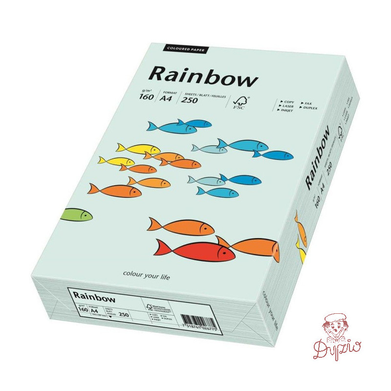 Papier ksero A4 160g RAINBOW R82 jasny niebieski 88042703