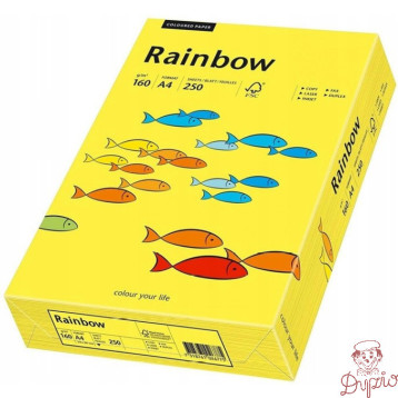 Papier ksero A4 160g RAINBOW R18 ciemnożółty 88042395
