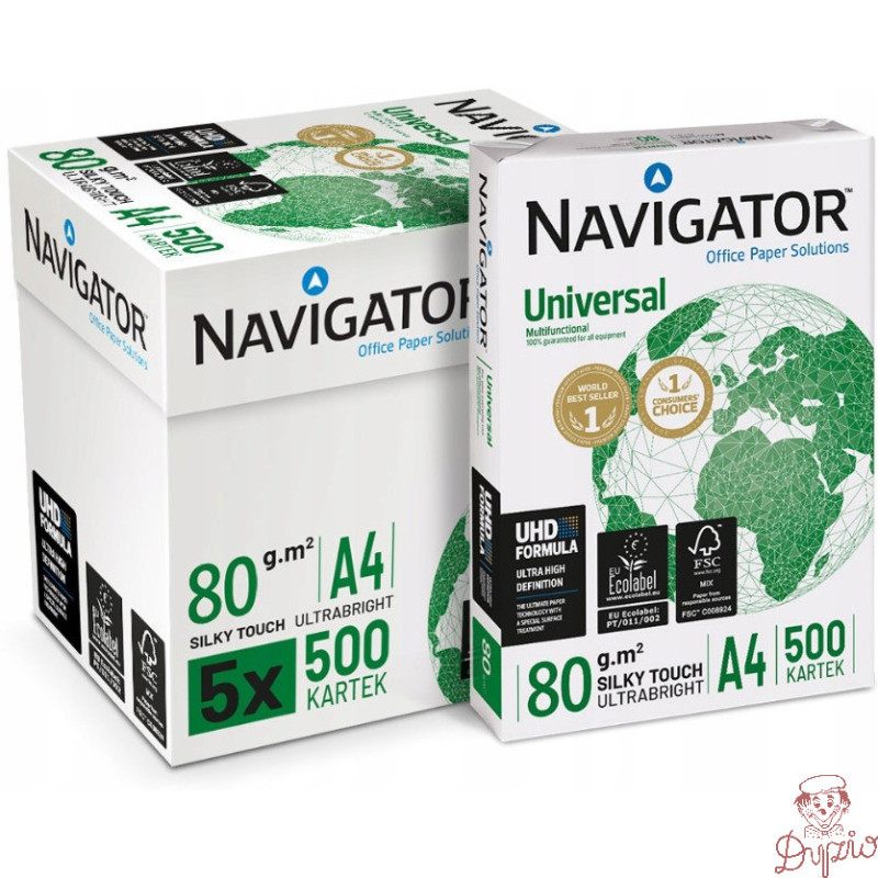 Papier ksero A4 80g (5ryz) NAVIGATOR UNIVERSAL klasa A+ premium