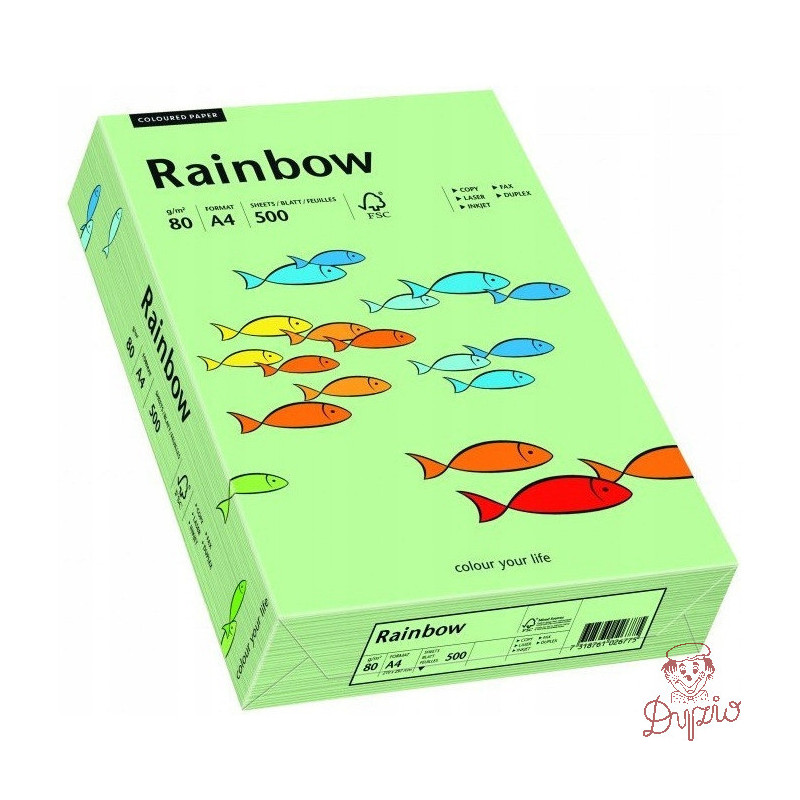 Papier ksero A4 80g RAINBOW R75 przygaszona zieleń 88042629