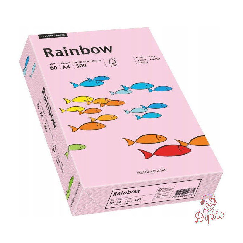 Papier ksero A4 80g RAINBOW R54 jasnoróżowy 88042519