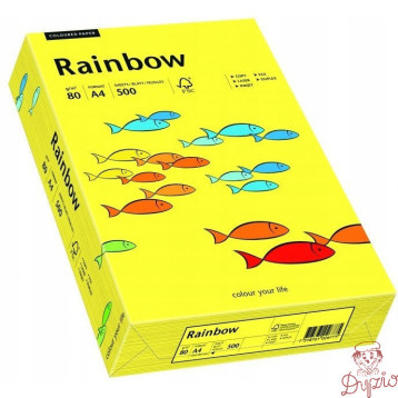 Papier ksero A4 80g RAINBOW R14 słonecznożółty 88042319