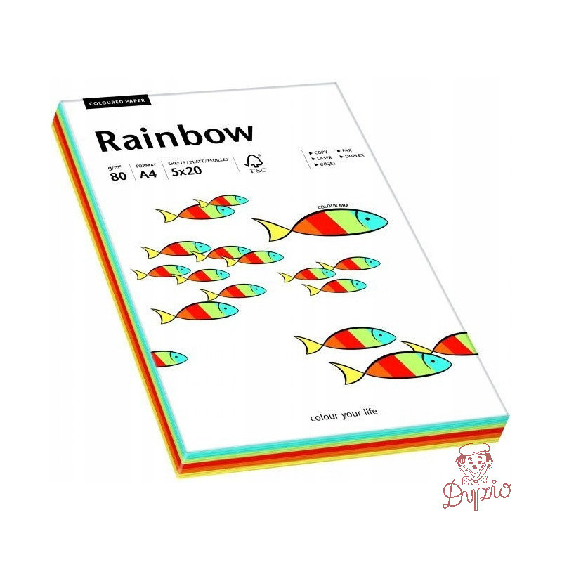 Papier ksero A4 80g RAINBOW mix intensywny 88043188