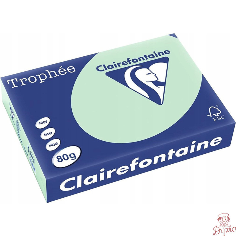 Papier ksero A4 80g TROPHEE XCA41975 zieleń CLAIREFONTAINE