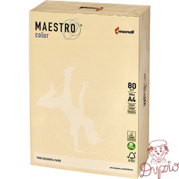 Papier ksero A4 80g MAESTRO COLOR BE66 pastel wanilia/kość słoniowa