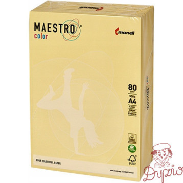 Papier ksero A4 80g MAESTRO COLOR YE23 pastel żółty/beż piaskowa