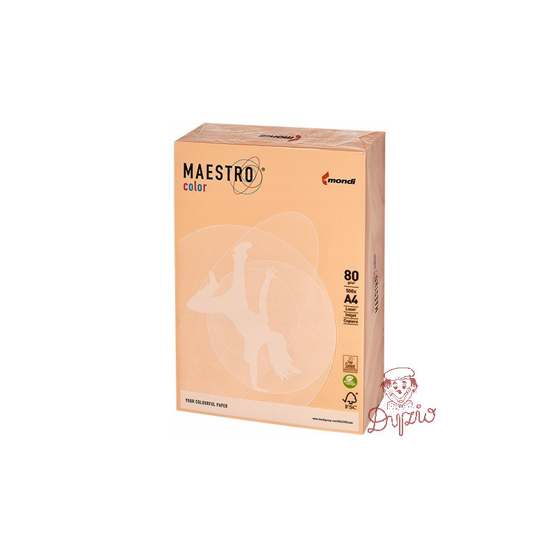 Papier ksero MAESTRO COLOR A4 80g SA24 pastel łososiowy