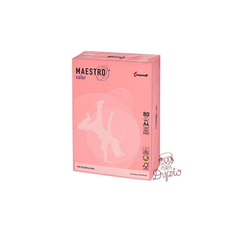 Papier ksero MAESTRO COLOR A4 80g OPI74 pastel flamingo