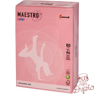 Papier ksero A4 80g MAESTRO COLOR PI25 pastel różowy