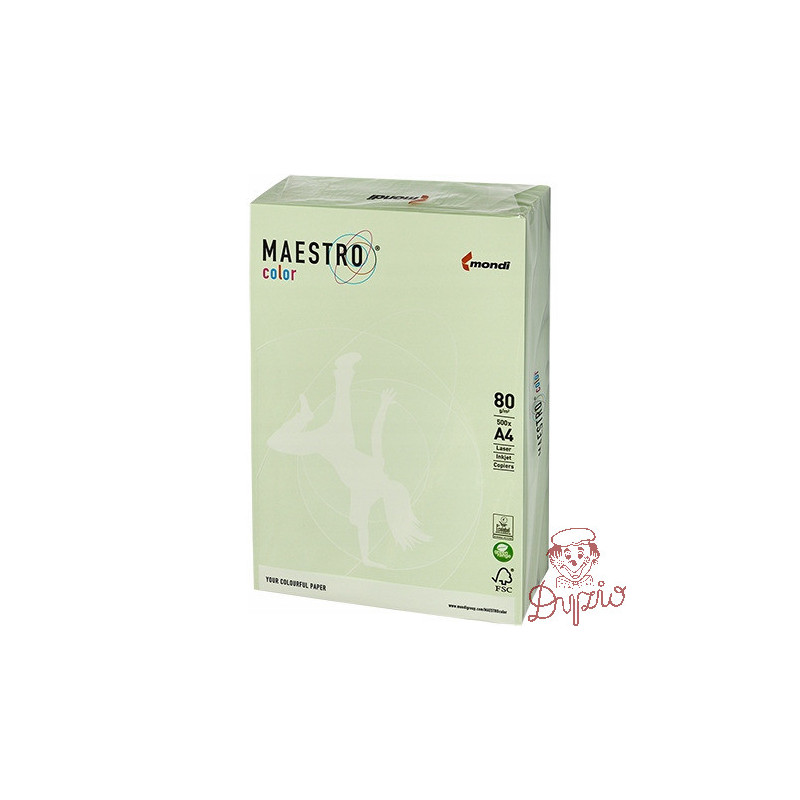 Papier ksero A4 80g MAESTRO COLOR GN27 pastel jasna zieleń