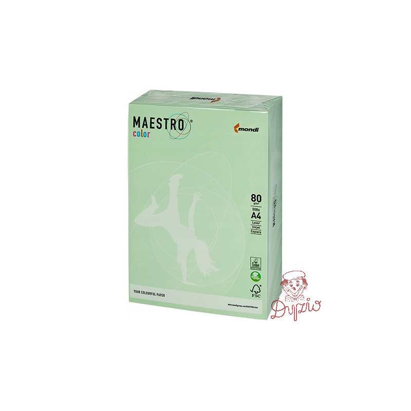 Papier ksero MAESTRO COLOR A4 80g MG28 pastel zielony