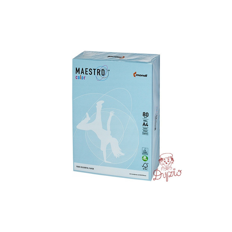 Papier ksero MAESTRO COLOR A4 80g OBL70 pastel błękit arktyczny