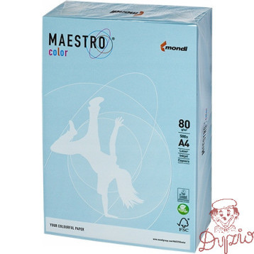 Papier ksero MAESTRO COLOR A4 80g OBL70 pastel błękit arktyczny