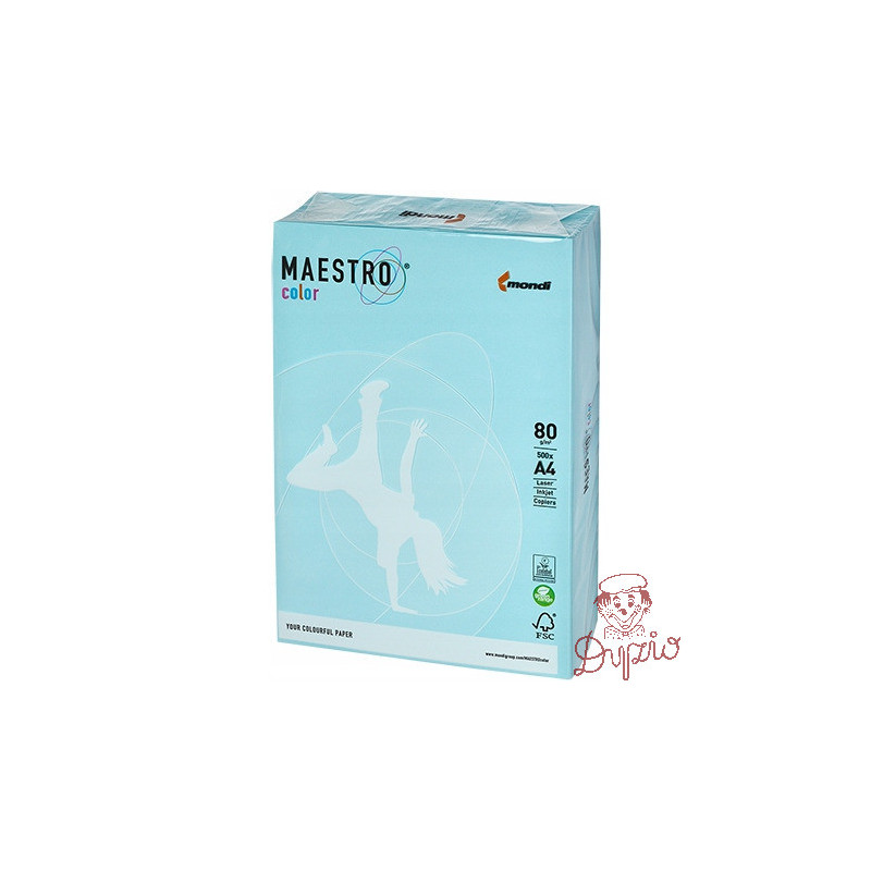 Papier ksero A4 80g MAESTRO COLOR MB30 niebieski pastel