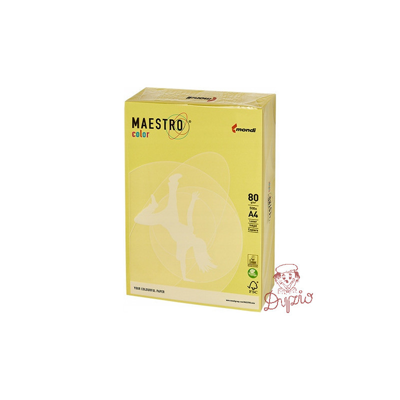 Papier ksero A4 80g MAESTRO COLOR ZG34 Trendy cytrynowy
