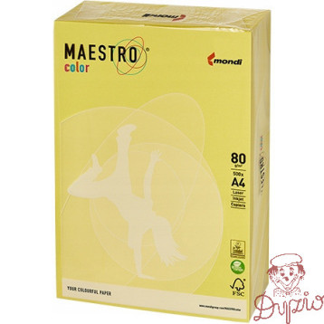 Papier ksero A4 80g MAESTRO COLOR ZG34 Trendy cytrynowy
