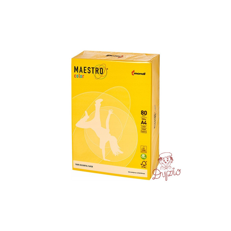 Papier ksero A4 80g MAESTRO COLOR IG50 Intensywny żółć siarkowa