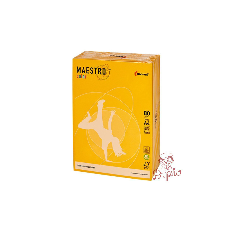Papier ksero A4 80g MAESTRO COLOR SY40 Intensywny żółty słoneczny