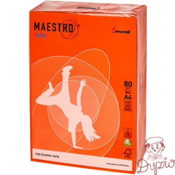 Papier ksero A4 80g MAESTRO COLOR OR43 Intensywny pomarańczowy