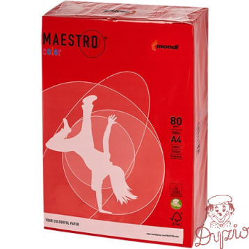 Papier ksero A4 80g MAESTRO COLOR CO44 Intensywny czerwień koralowa