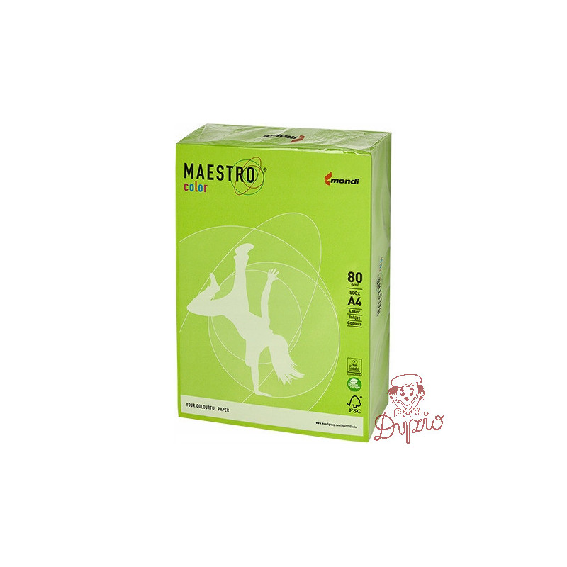 Papier ksero A4 80g MAESTRO COLOR LG46 Intensywny zieleń limonki