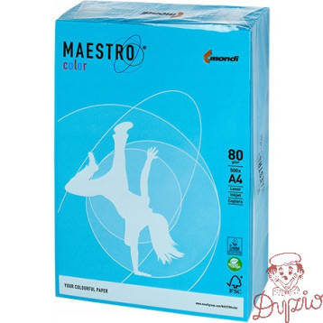 Papier ksero A4 80g MAESTRO COLOR AB48 Intensywny błękitny