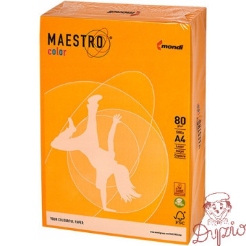 Papier ksero A4 80g MAESTRO COLOR NEOOR neonowy odcień pomarańczowy