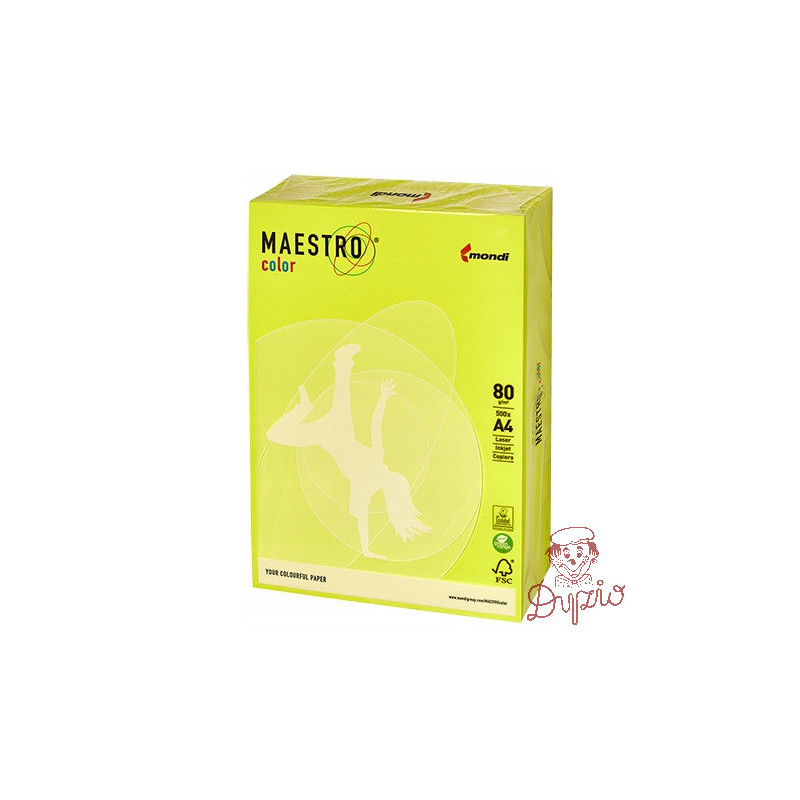 Papier ksero A4 80g MAESTRO COLOR NEOGB neonowyodcień żółty