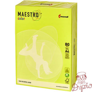 Papier ksero A4 80g MAESTRO COLOR NEOGB neonowyodcień żółty
