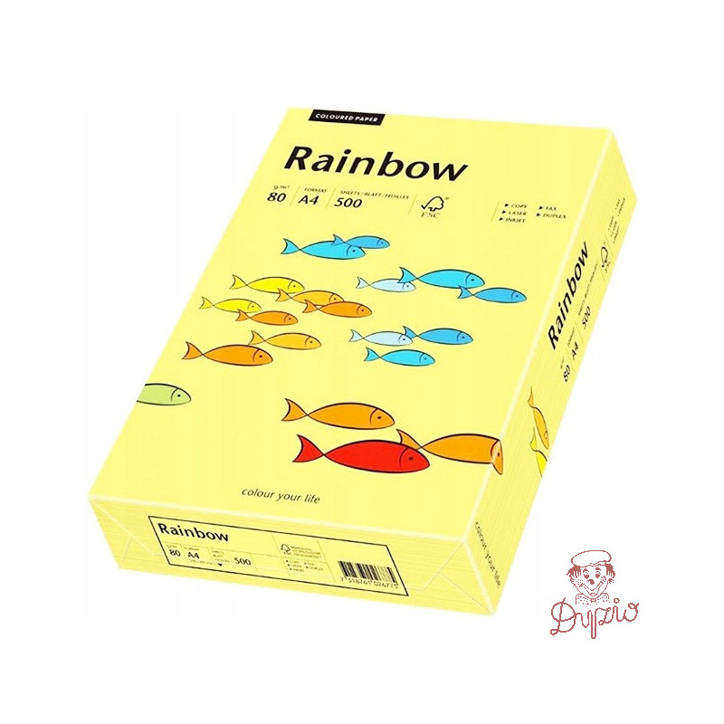 Papier ksero A4 80g RAINBOW R12 jasnożółty 88042297