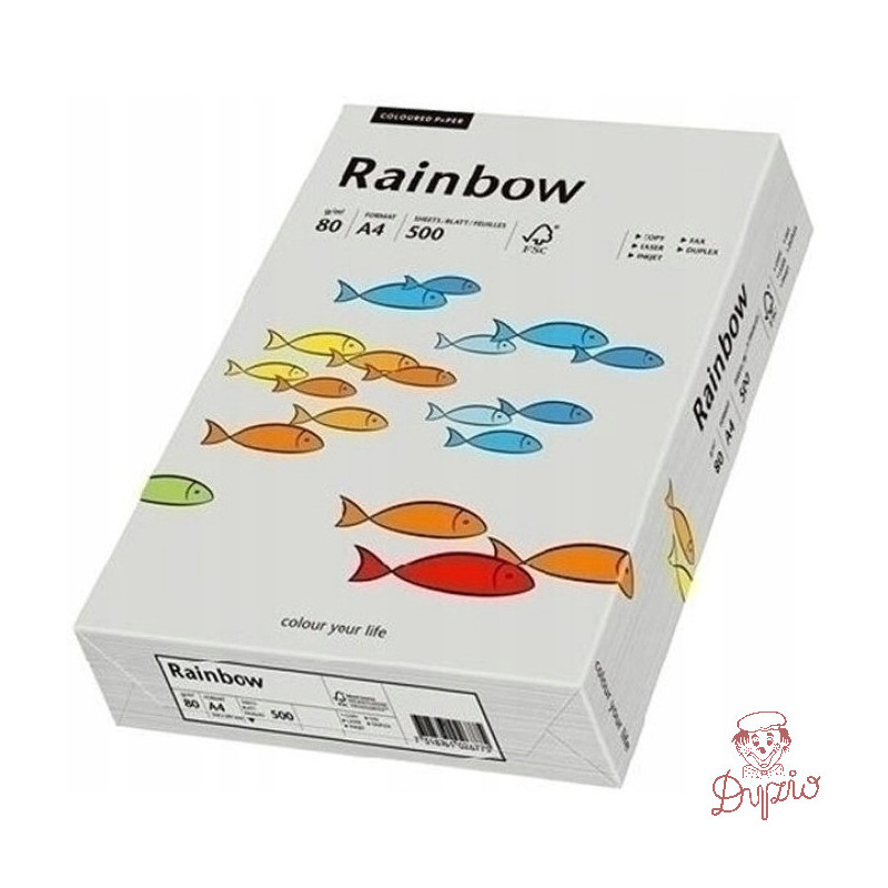Papier ksero A4 80g RAINBOW R96 szary 88042805