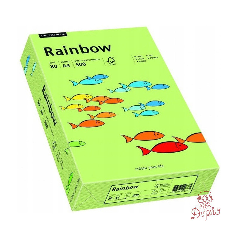 Papier ksero A4 80g RAINBOW R74 jasnozielony 88042607