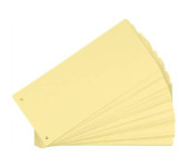 Przekładki do segregatora kartonowe 1/3 A4 105x240mm żółte 100 sztuk 100205026 OXFORD