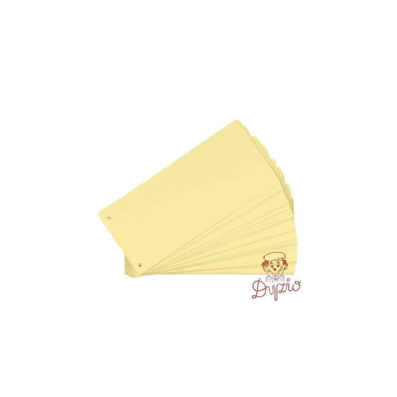 Przekładki do segregatora kartonowe 1/3 A4 105x240mm żółte 100 sztuk 100205026 OXFORD