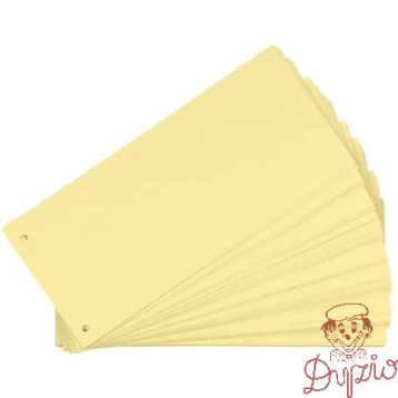 Przekładki do segregatora kartonowe 1/3 A4 105x240mm żółte 100 sztuk 100205026 OXFORD