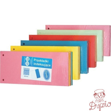Przekładki do segregatora kartonowe 1/3 A4 105x240mm jasna zielona 100 sztuk 100205028 OXFORD