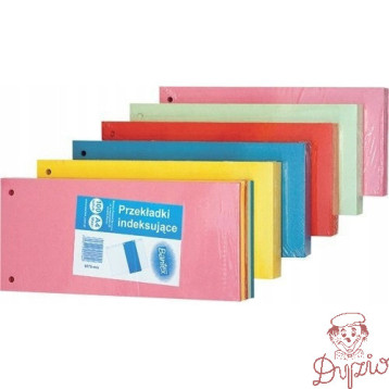 Przekładki do segregatora kartonowe 1/3 A4 zestaw 5 kolorów x 20 sztuk 100553887 ELBA