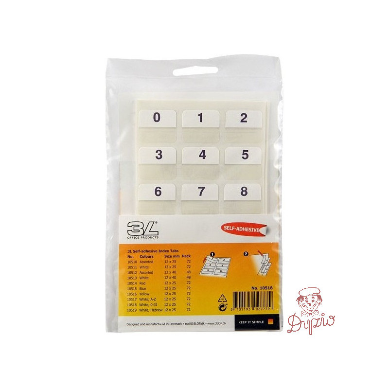 Zakładki indeksujące niebieskie 12x25mm (72szt.) 10515 3L