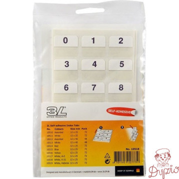 Zakładki indeksujące niebieskie 12x25mm (72szt.) 10515 3L