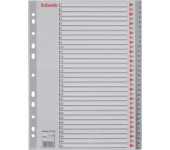 Przekładki plastikowe szare PP A4 1-31 numeryczne 100108 ESSELTE