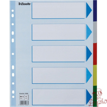 Przekładki plastikowe MAXI z PP 5 kart 15266 ESSELTE