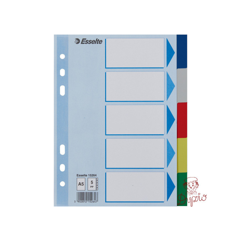 Przekładki plastikowe z PP A5 5 kart 15264 ESSELTE