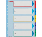Przekładki kartonowe MYLAR A4 MAXI 1-5 ESSELTE 100207