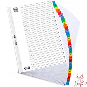 Przekładki kartonowe A4 MYLAR 1-31 numeryczne wzmocnione 100204620 OXFORD