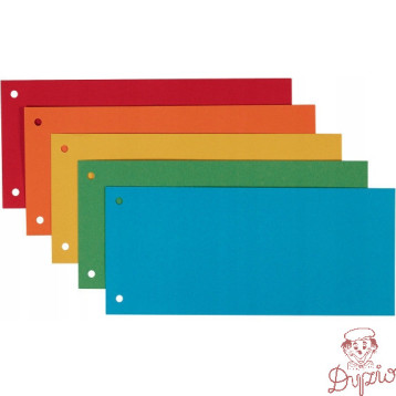 Przekładki kartonowe 1/3 A4 (100 sztuk) mix kolorów (separatory) 624450 ESSELTE