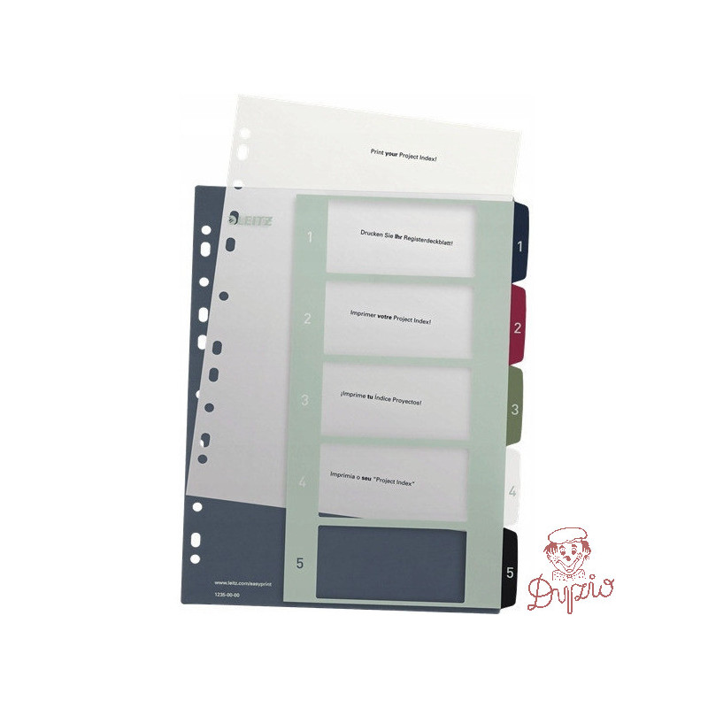 Przekładki plastikowe LEITZ STYLE 1-5 12350000 do zadruku