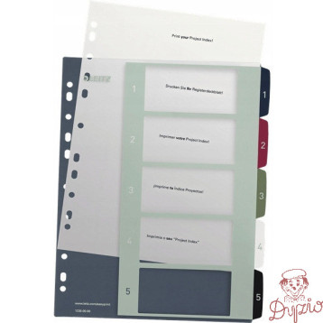 Przekładki plastikowe LEITZ STYLE 1-5 12350000 do zadruku